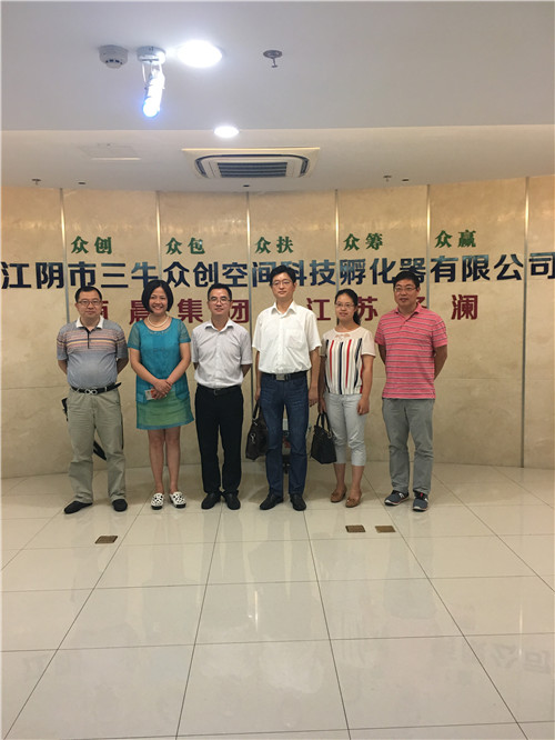 熱烈歡迎江蘇省生產(chǎn)力促進中心張維祥處長一行蒞臨三牛眾創(chuàng)